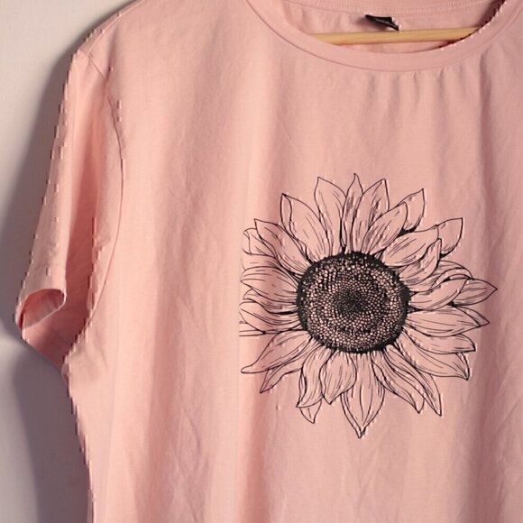 Shein Curve 3XL Boho Floral Bohemian Sunflower T Shirt - Picture 5 of 8